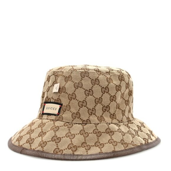 Gucci Monogram Plaid Bob Double Back Reversible Bucket Hat Beige M58cm 700851 - Picture 2 of 11
